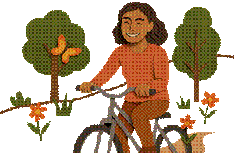 A person riding a bicycle

AI-generated content may be incorrect.