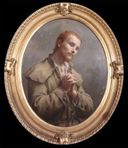 St. Benedict Joseph Labre in oval frame